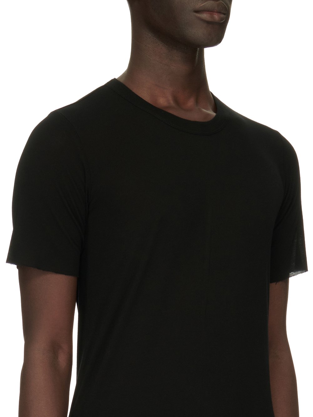 RICK OWENS FW23 LUXOR BASIC SS T IN BROWN VISCOSE SILK JERSEY