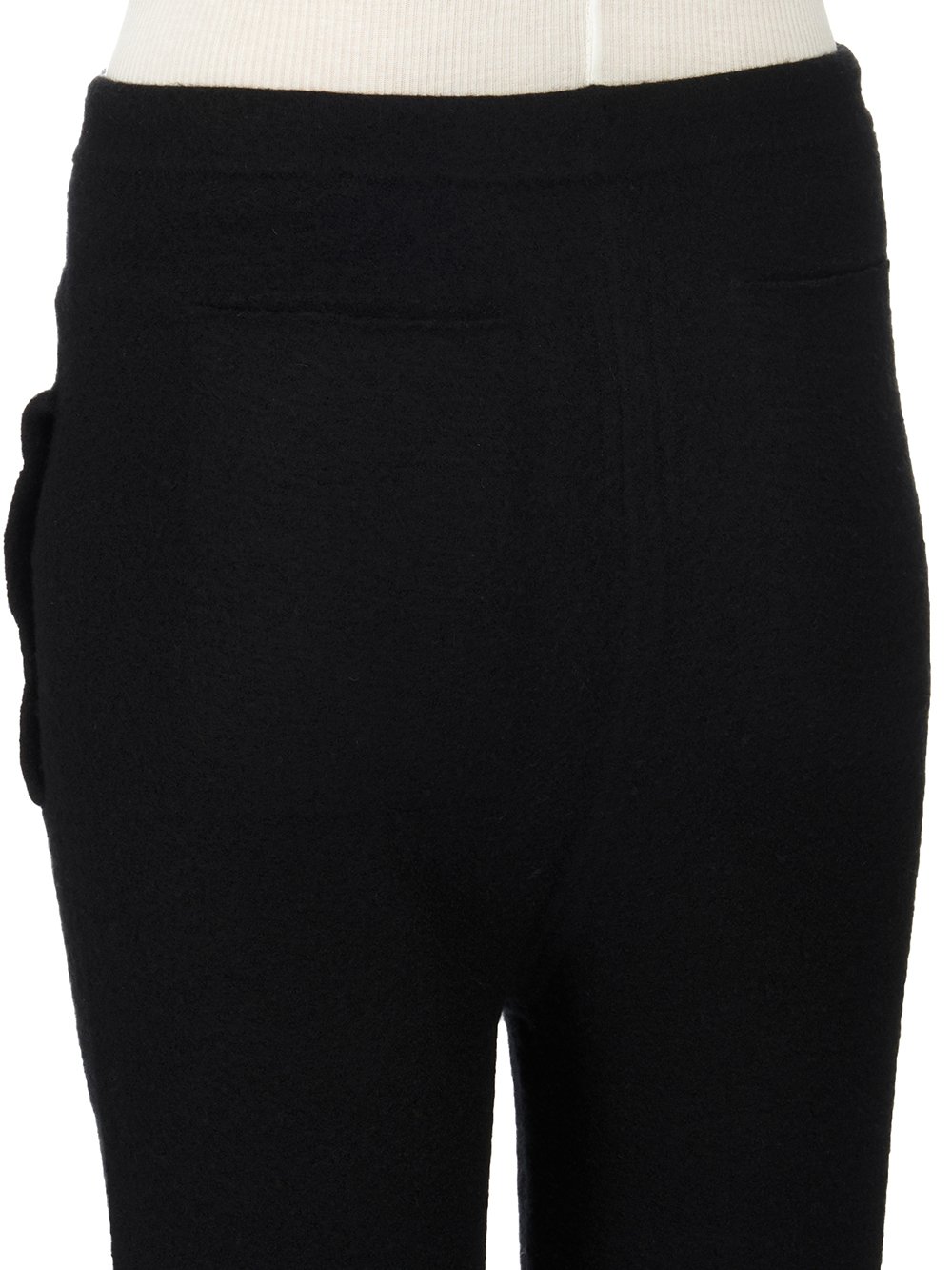 RICK OWENS FW23 LUXOR TRACK PANTS IN BLACK BOILED CASHMERE KNIT