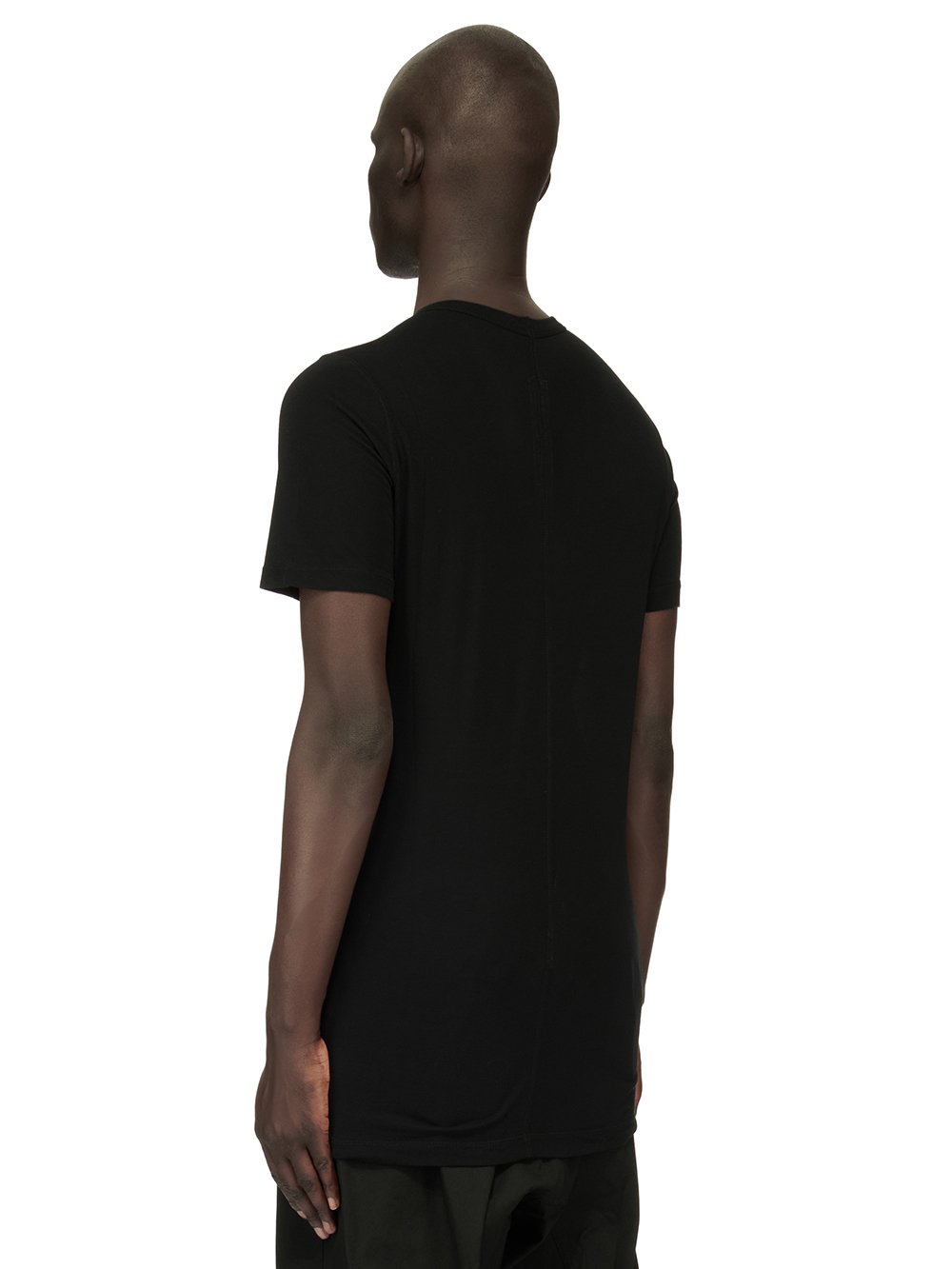 RICK OWENS FOREVER LEVEL T IN BLACK VISCOSE SILK JERSEY