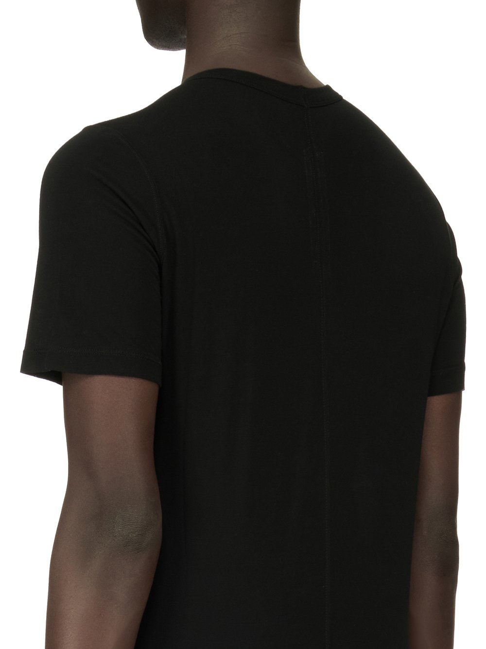 RICK OWENS FOREVER LEVEL T IN BLACK VISCOSE SILK JERSEY