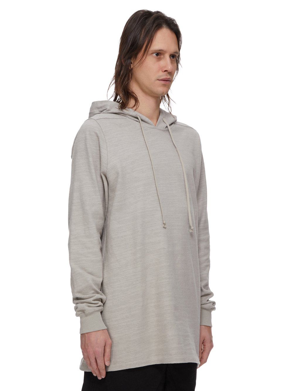 RICK OWENS FW23 LUXOR HOODIE IN PEARL BIGARZATO JERSEY 