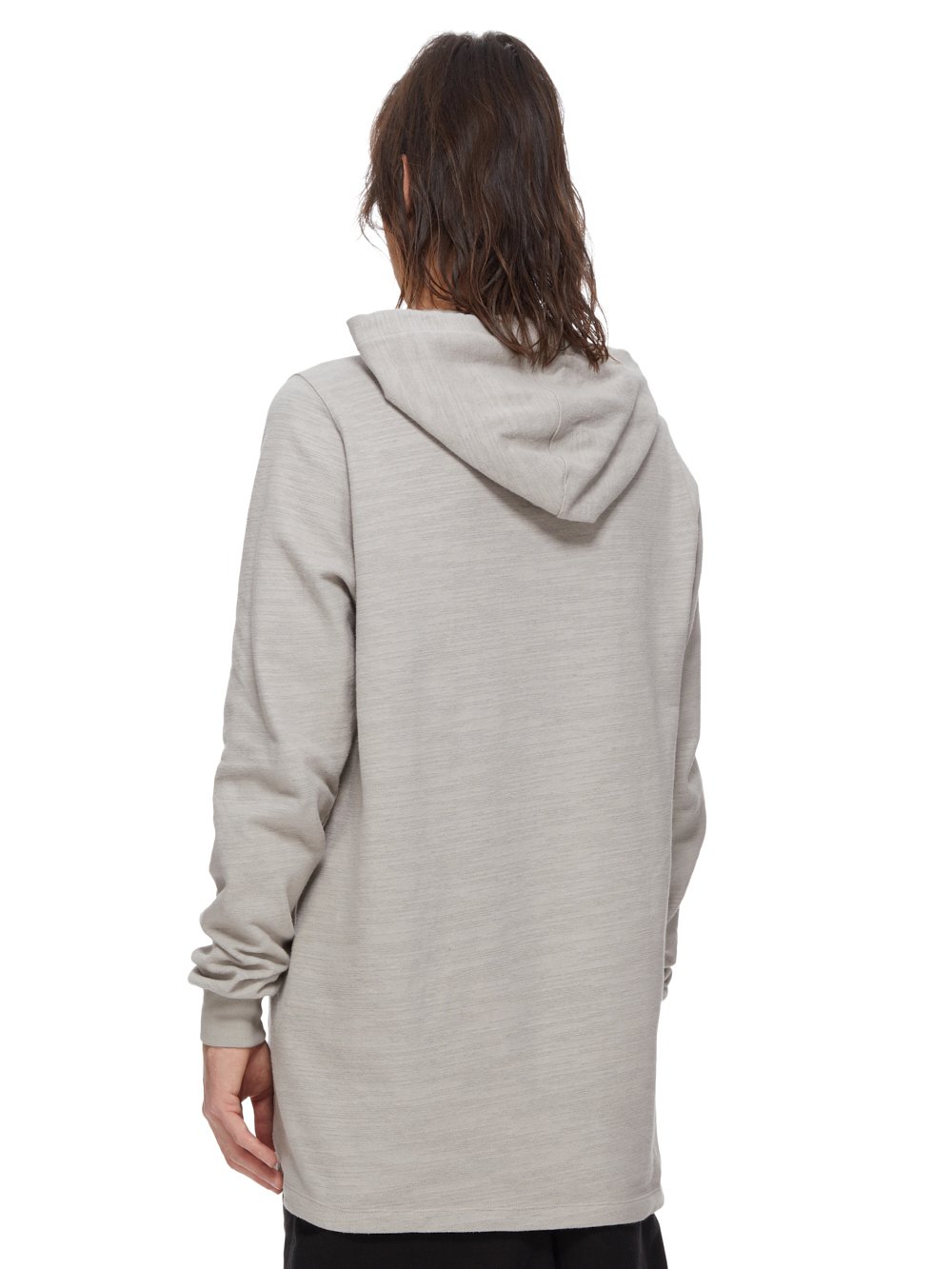 RICK OWENS FW23 LUXOR HOODIE IN PEARL BIGARZATO JERSEY 