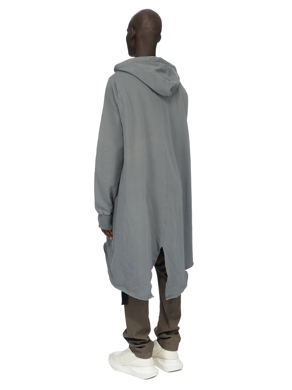 RICK OWENS FW23 LUXOR HOODIE FISHTAIL PARKA IN HUSTLER BLUE FURKA HEAVY SWEATSHIRT 