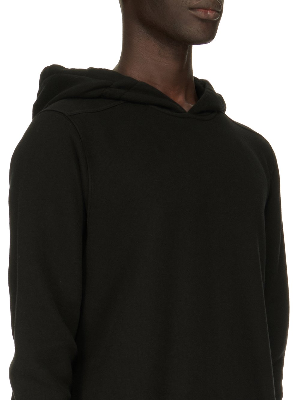 DRKSHDW FW23 LUXOR GAUNTLET GRANBURY HOODIE IN BLACK FURKA HEAVY SWEATSHIRT