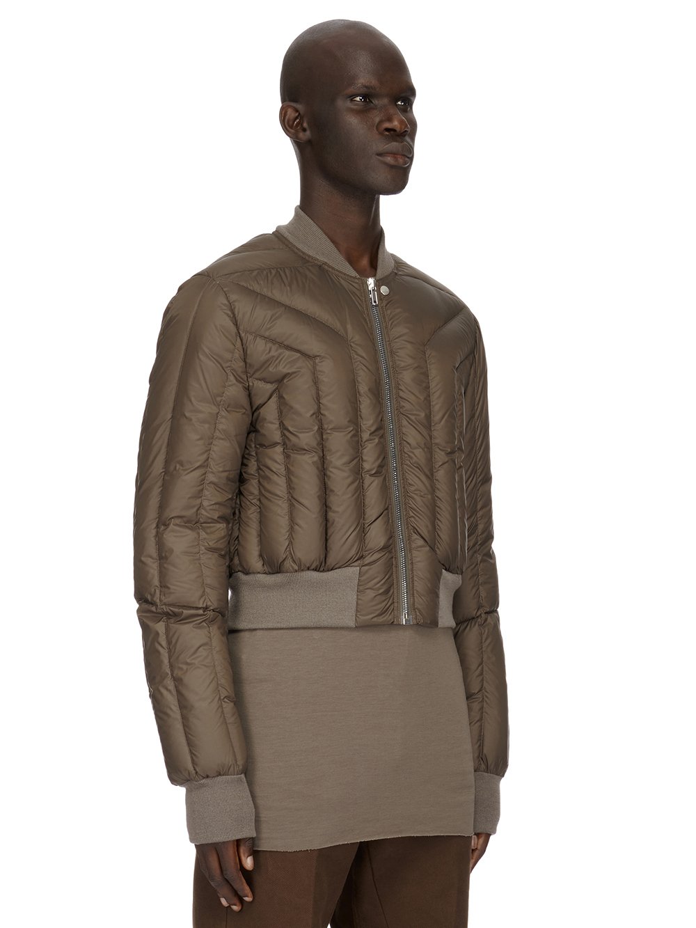 RICK OWENS FW23 LUXOR BOMBER LINER IN DUST GREY RECYCLED NYLON