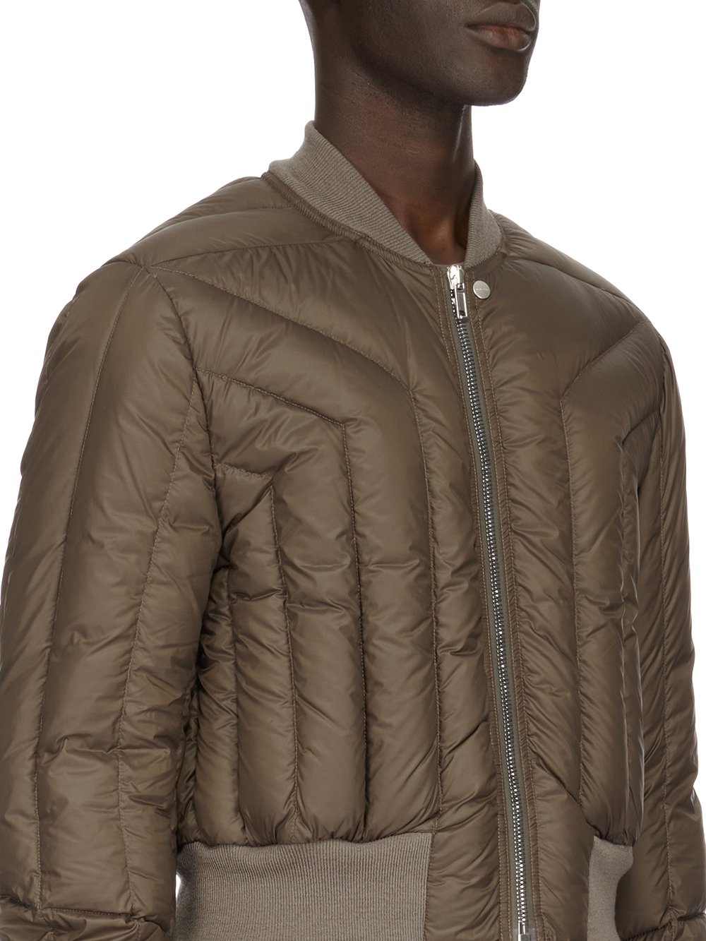 RICK OWENS FW23 LUXOR BOMBER LINER IN DUST GREY RECYCLED NYLON