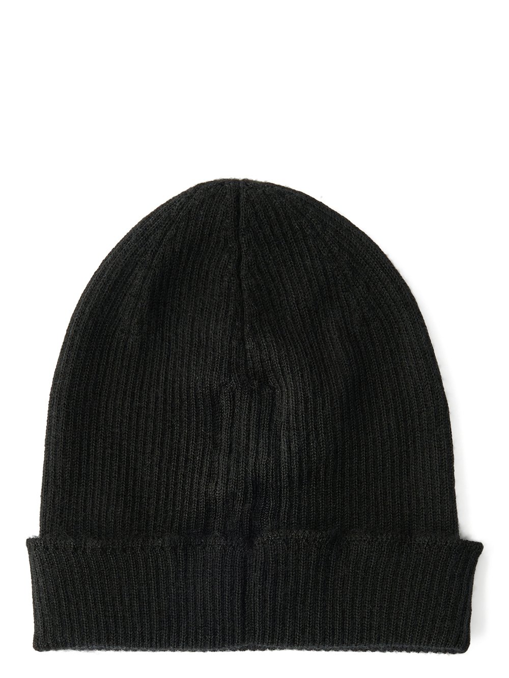 RICK OWENS FW23 LUXOR HAT IN BLACK LIGHTWEIGHT RIBBED KNIT