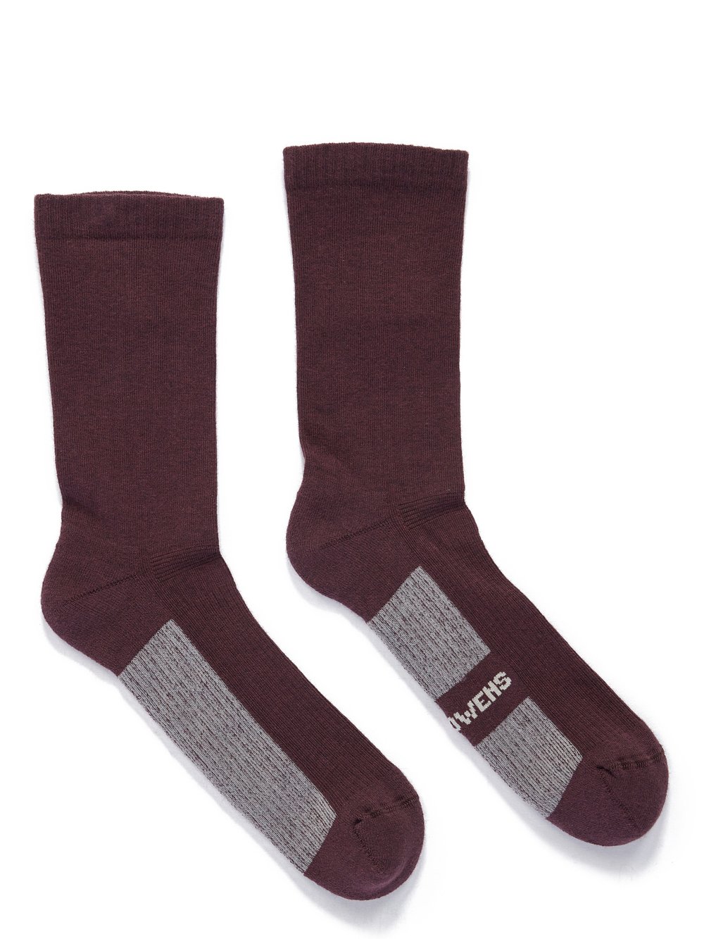 RICK OWENS FW23 LUXOR GLITTER SOCKS IN AMETHYST AND PEARLCOTTON KNIT