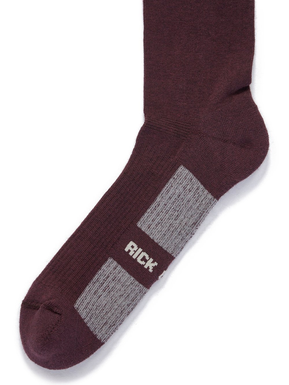 RICK OWENS FW23 LUXOR GLITTER SOCKS IN AMETHYST AND PEARLCOTTON KNIT