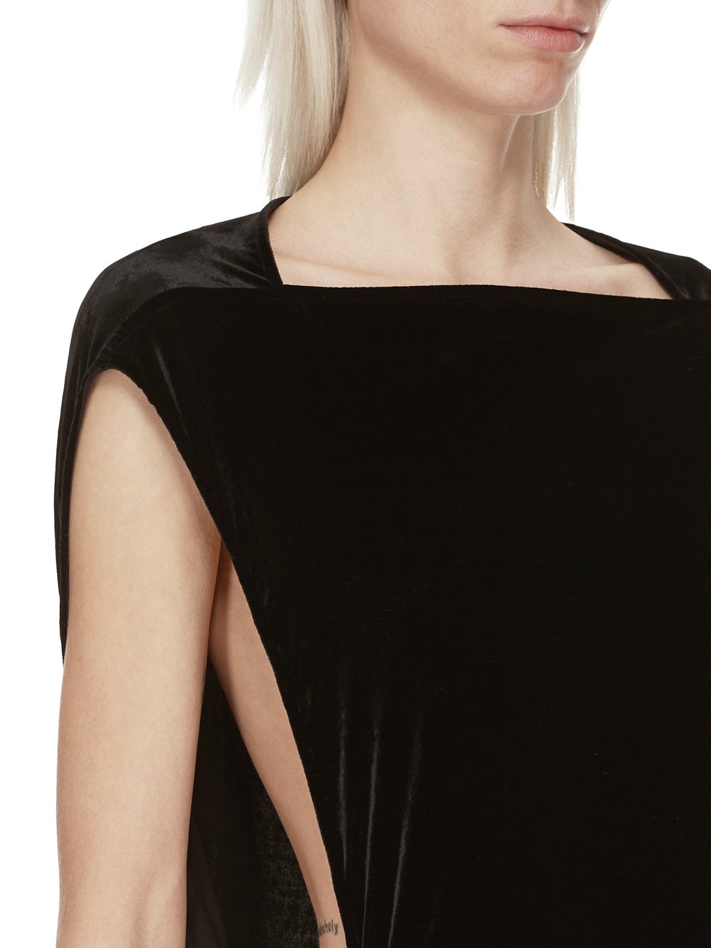 RICK OWENS FW23 LUXOR EDFU GOWN IN BLACK VELVET