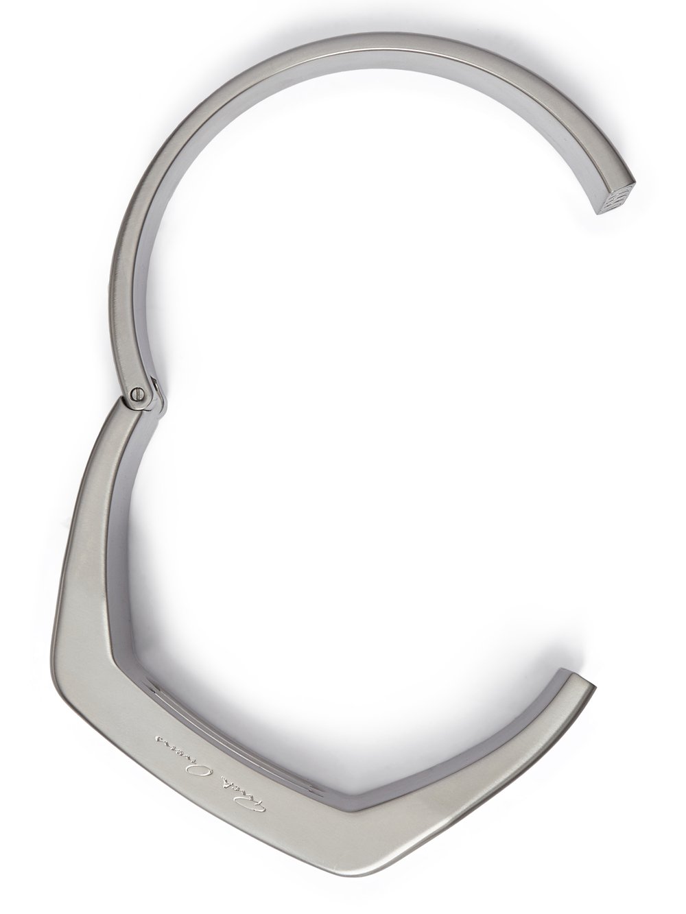 RICK OWENS GRILL CHOKER IN ALUMINIUM