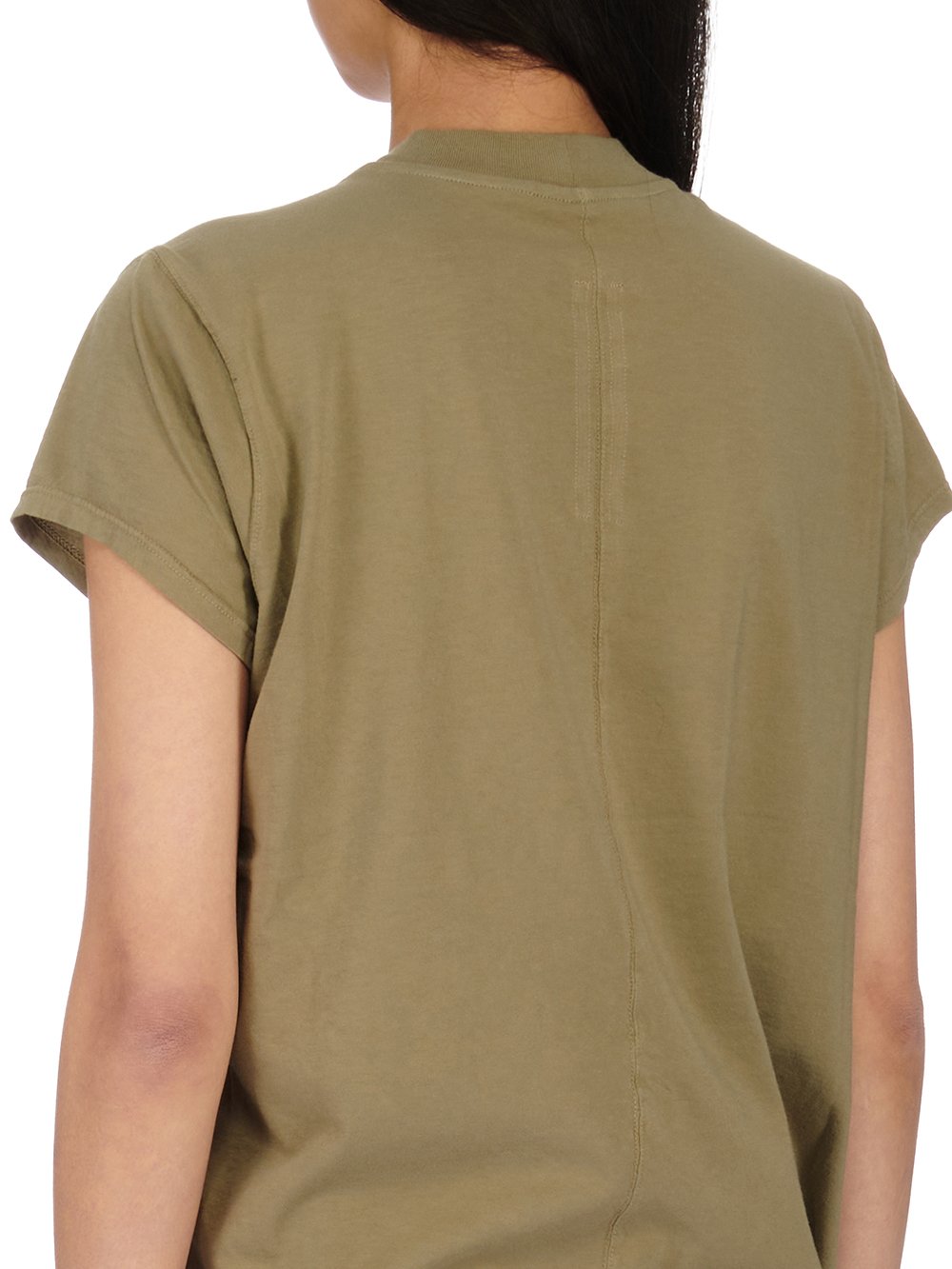 RICK OWENS FW23 LUXOR SMALL LEVEL T IN PALE GREEN MEDIUM WEIGHT COTTON JERSEY 