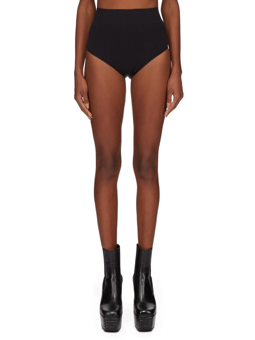 RICK OWENS FW23 LUXOR PANTIES IN BLACK ACTIVE KNIT