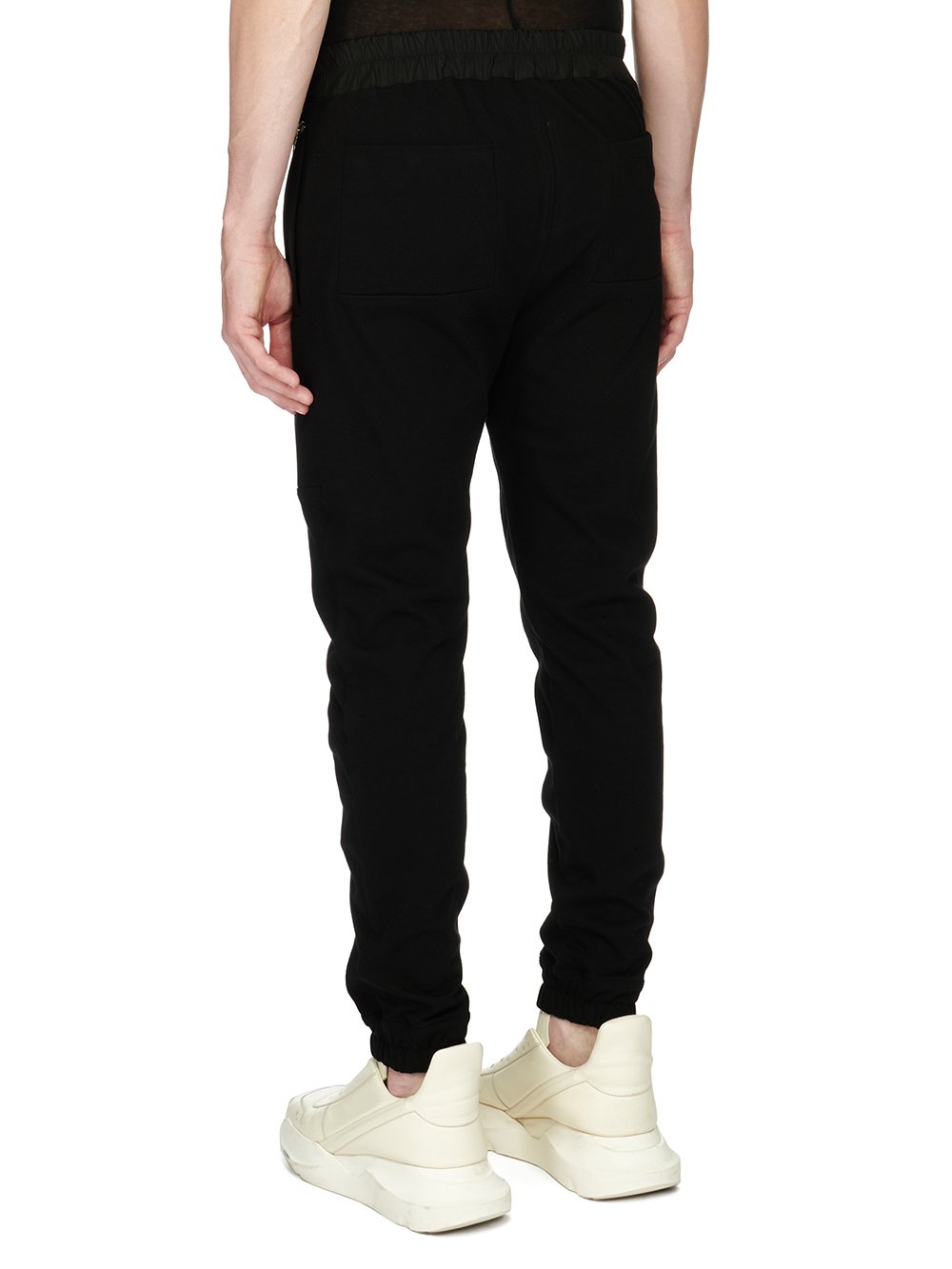 RICK OWENS FW23 LUXOR EASY STROBE CARGOS IN BLACK HEAVY JERSEY