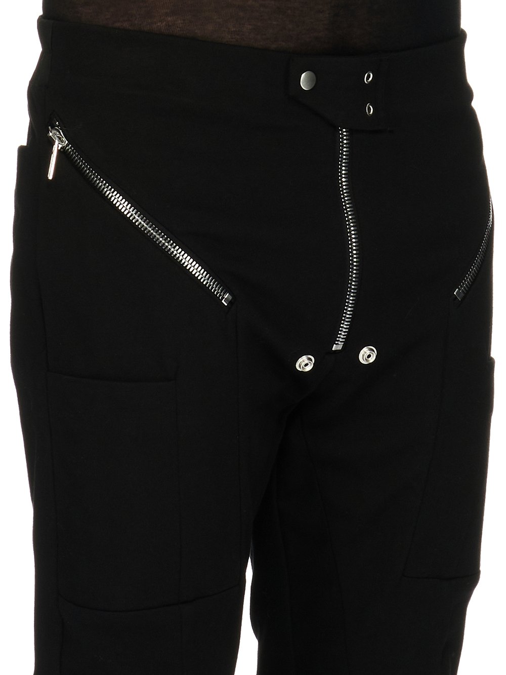 RICK OWENS FW23 LUXOR EASY STROBE CARGOS IN BLACK HEAVY JERSEY