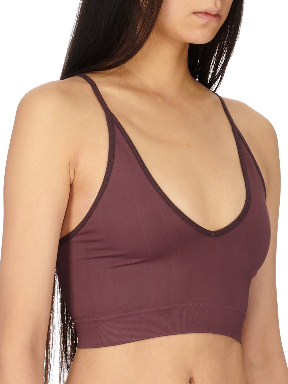 RICK OWENS FW23 LUXOR V BRA IN AMETHYST ACTIVE KNIT