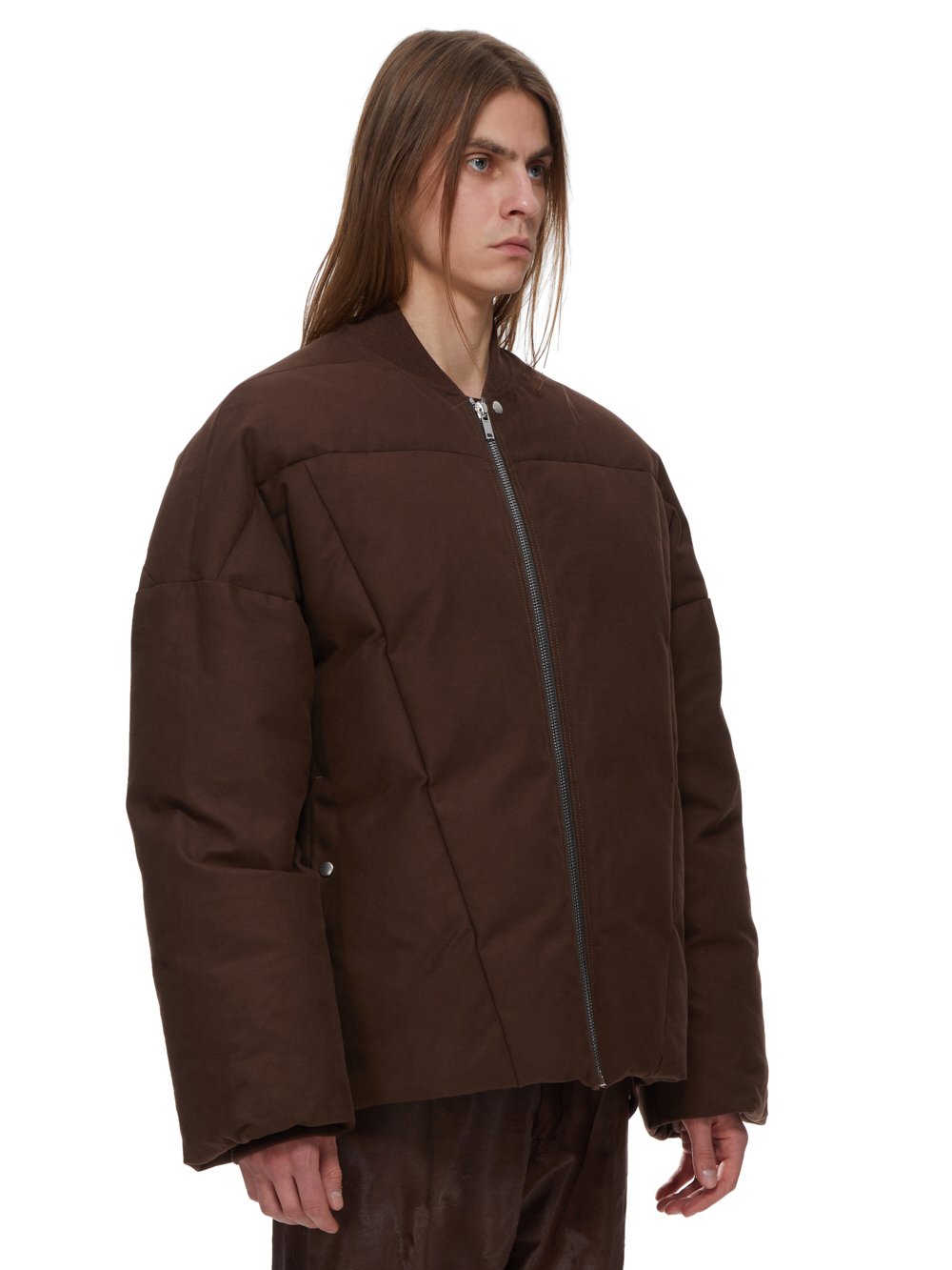 RICK OWENS FW23 LUXOR FLIGHT JKT IN BROWN HEAVY MOLESKIN