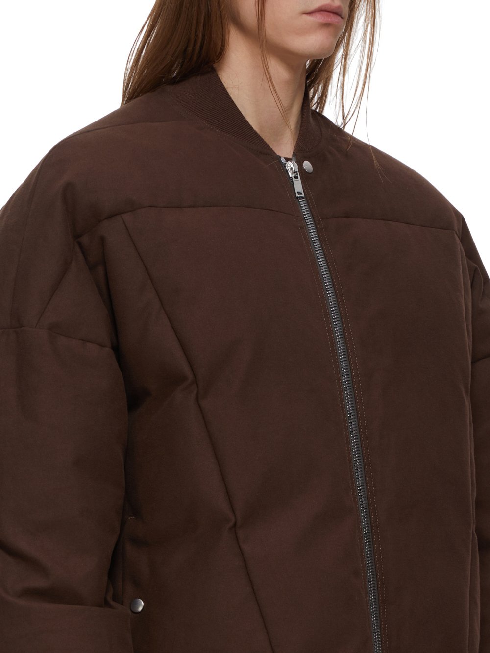 RICK OWENS FW23 LUXOR FLIGHT JKT IN BROWN HEAVY MOLESKIN