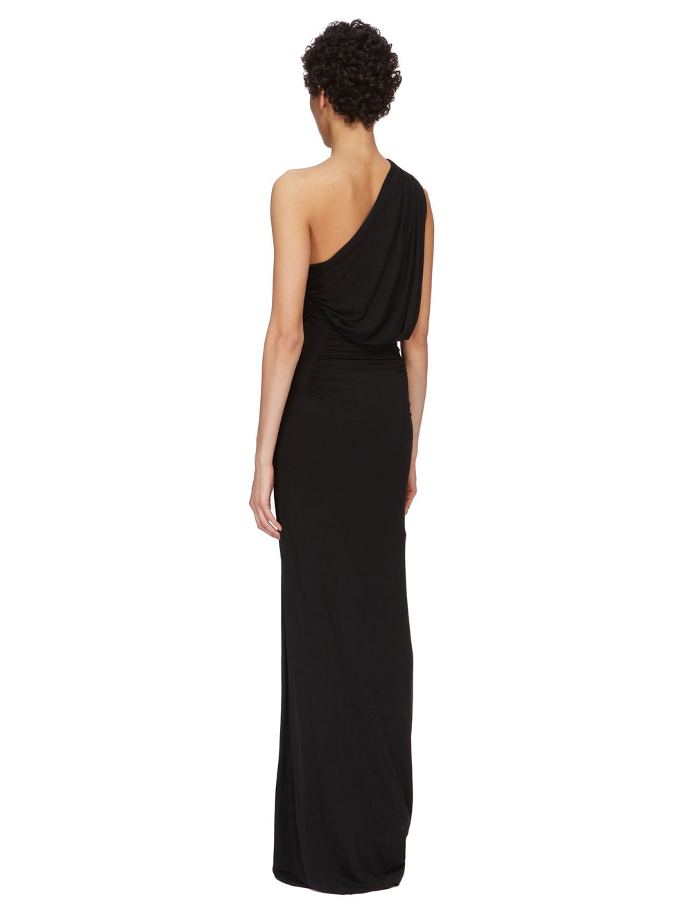 RICK OWENS FW23 LUXOR HERA GOWN IN BLACK MODAL CASHMERE JERSEY