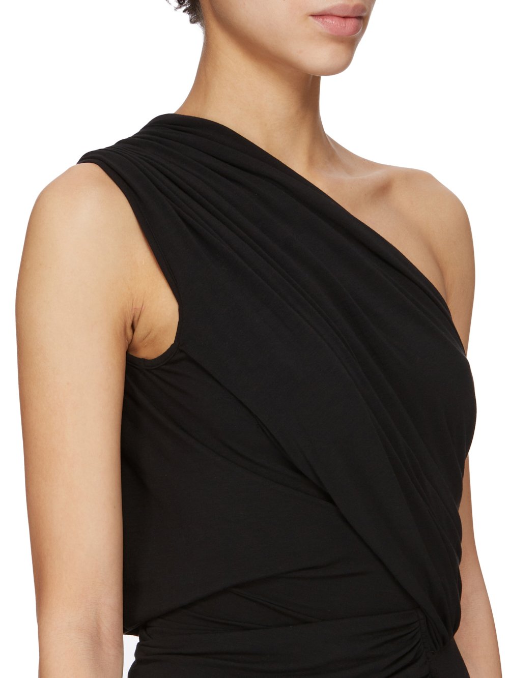 RICK OWENS FW23 LUXOR HERA GOWN IN BLACK MODAL CASHMERE JERSEY