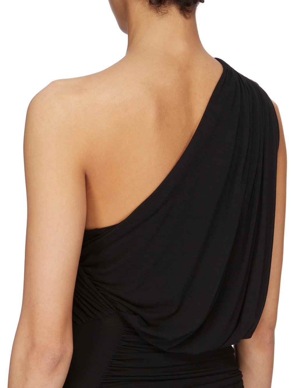 RICK OWENS FW23 LUXOR HERA GOWN IN BLACK MODAL CASHMERE JERSEY