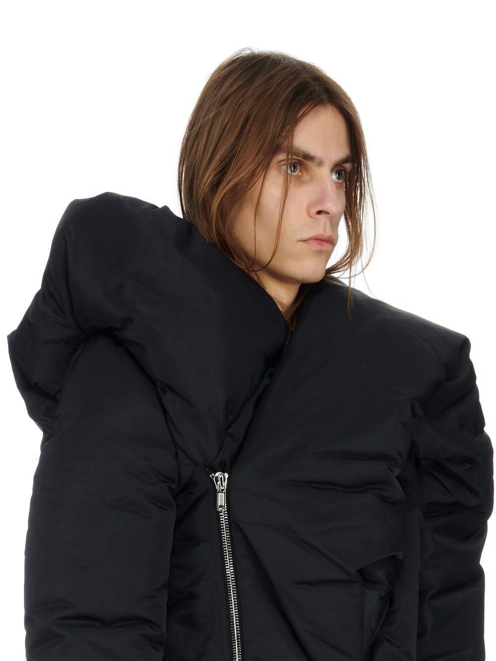 RICK OWENS FW23 LUXOR DOLL BOMBER IN BLACK RECYCLED BOMBER