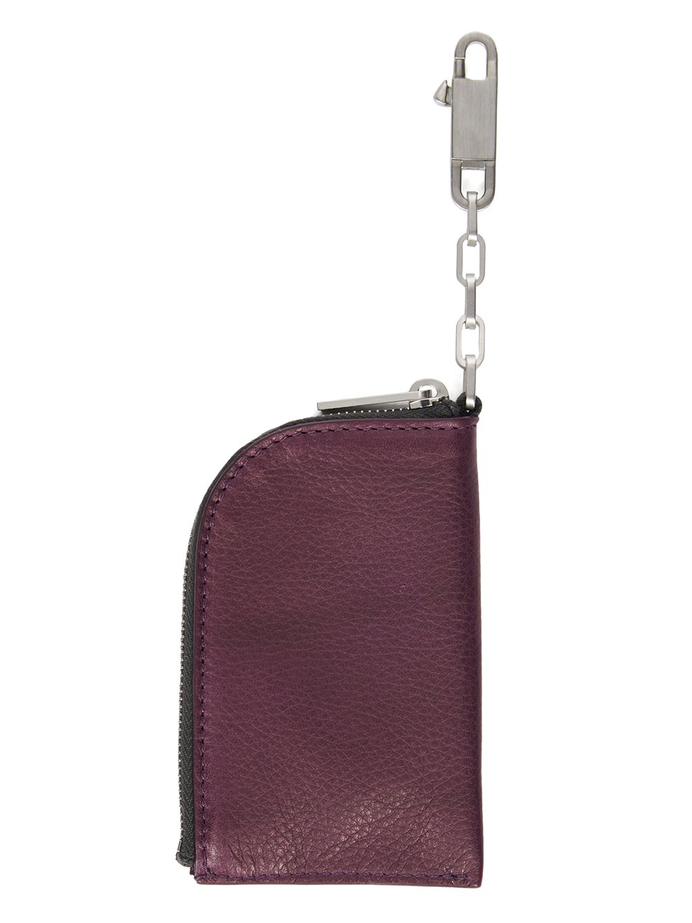 RICK OWENS FW23 LUXOR HOOK WALLET IN AMETHYST PURPLE SOFT GRAIN COW LEATHER