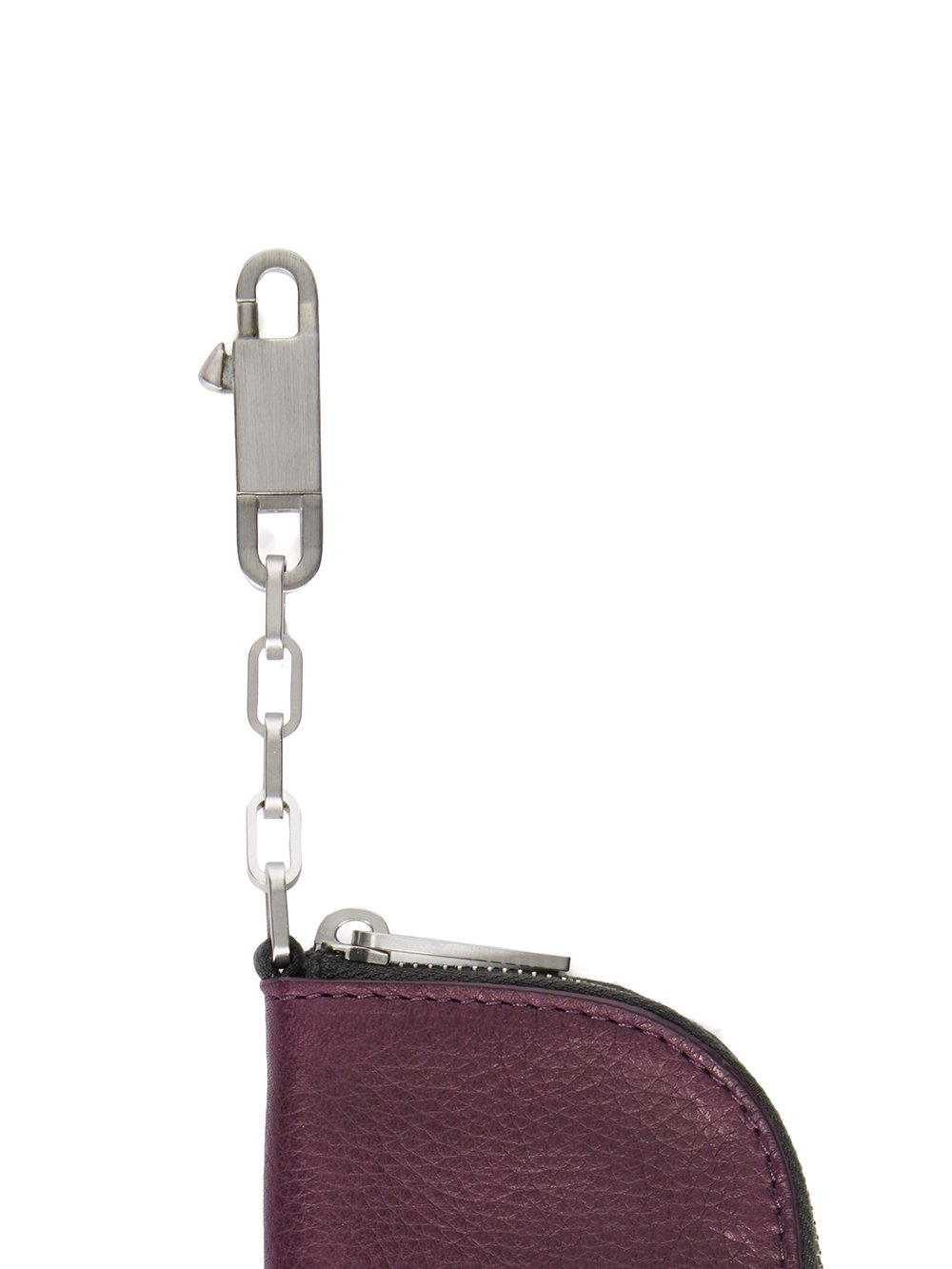 RICK OWENS FW23 LUXOR HOOK WALLET IN AMETHYST PURPLE SOFT GRAIN COW LEATHER