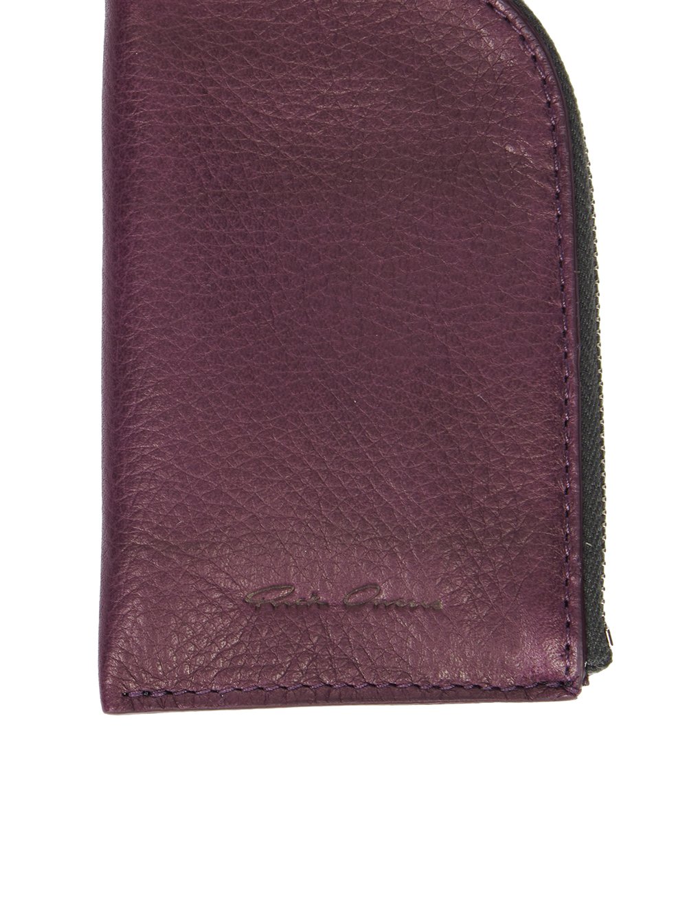 RICK OWENS FW23 LUXOR HOOK WALLET IN AMETHYST PURPLE SOFT GRAIN COW LEATHER