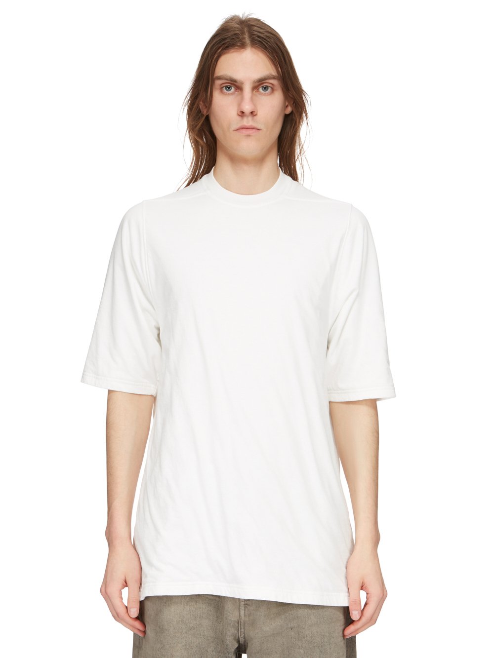 RICK OWENS FW23 LUXOR TOMMY T IN MILK MEDIUM WEIGHT COTTON JERSEY 