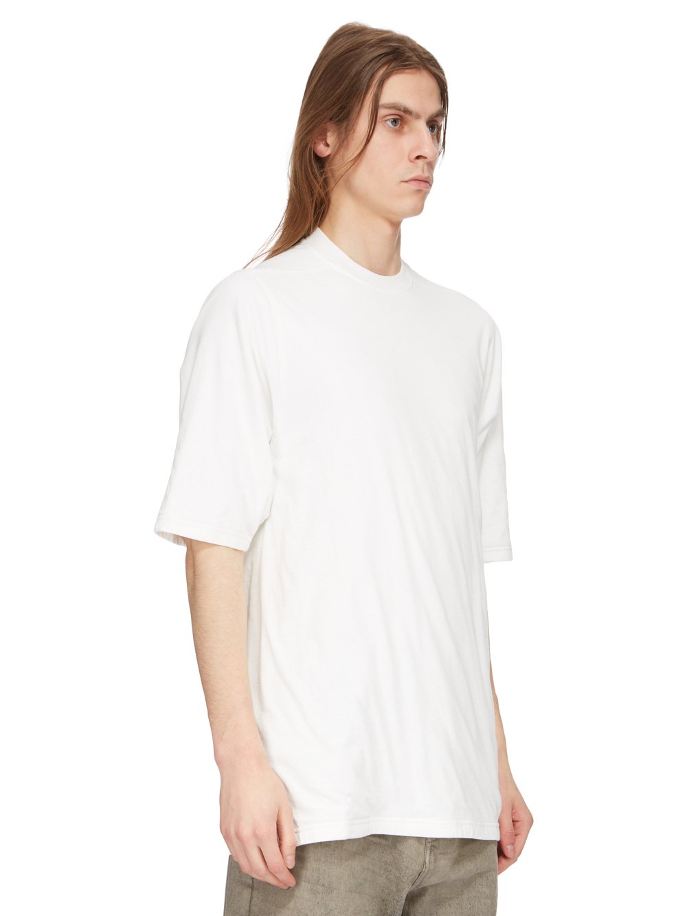 RICK OWENS FW23 LUXOR TOMMY T IN MILK MEDIUM WEIGHT COTTON JERSEY 