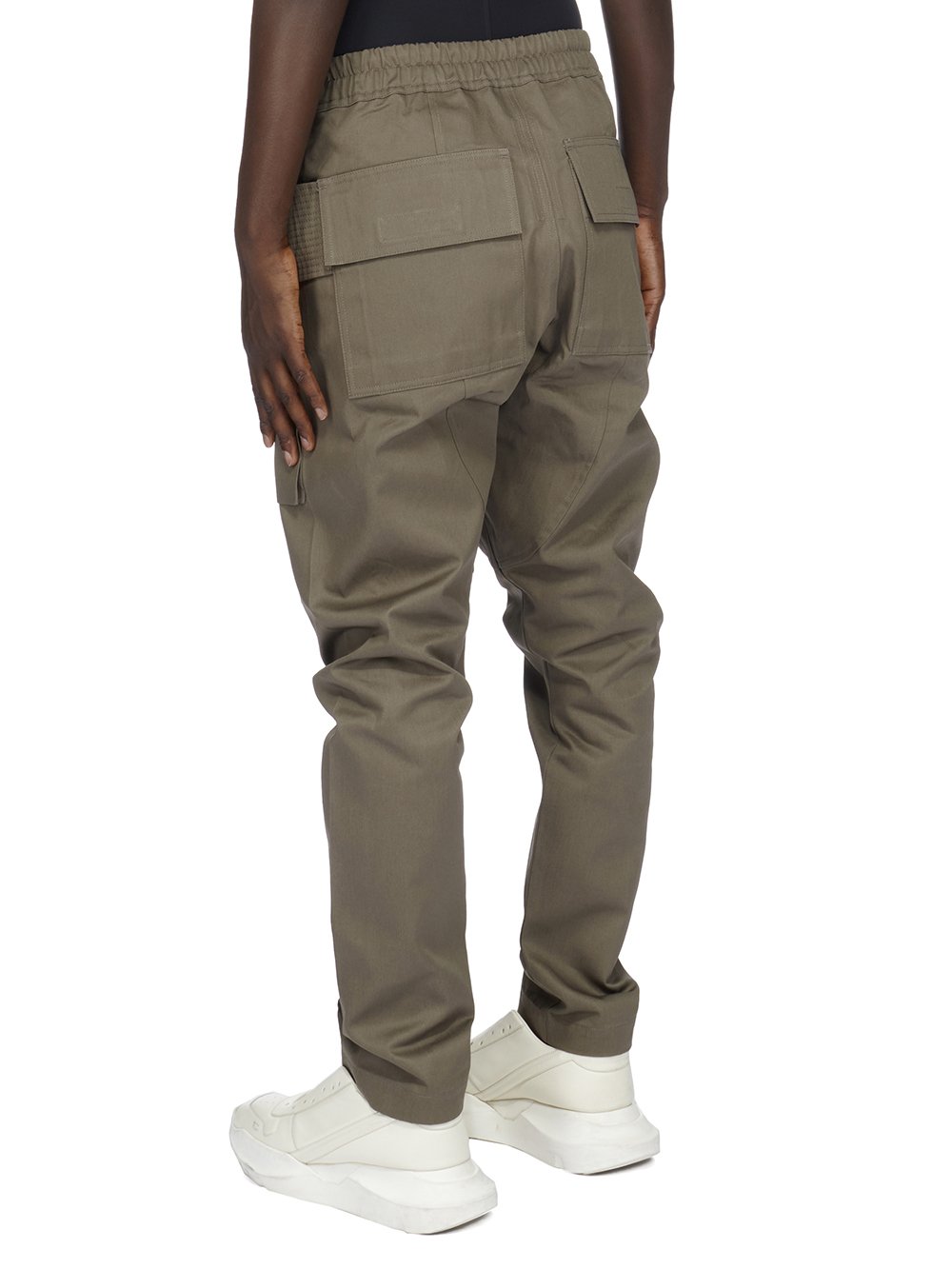 RICK OWENS FW23 LUXOR CREATCH CARGO DRAWSTRING IN DUST COTTON TWILL