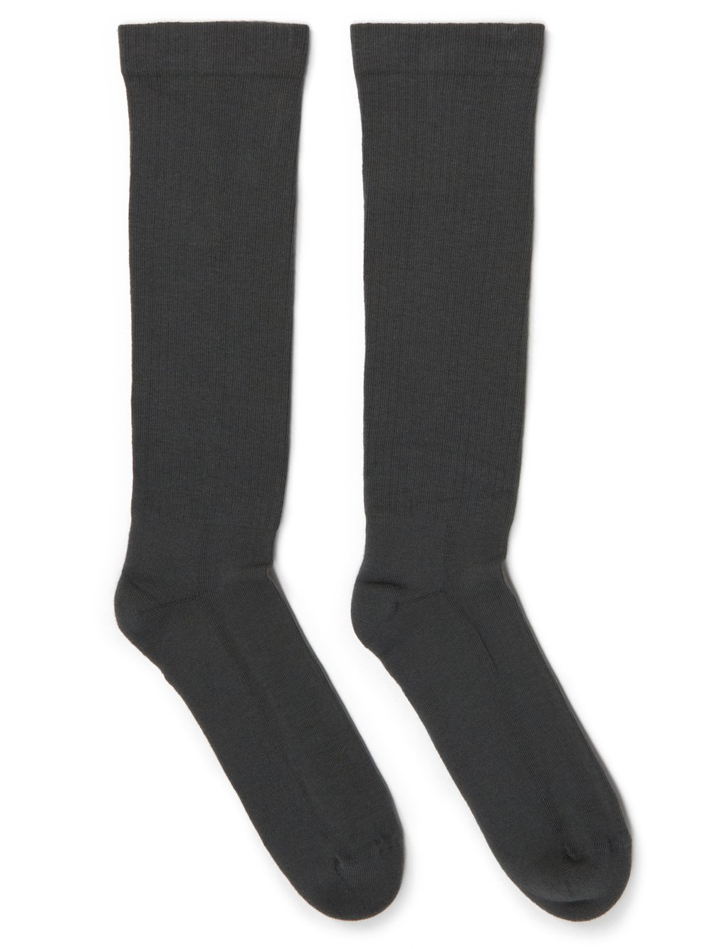 RICK OWENS FW23 LUXOR LUXOR SOCKS IN HUSTLER BLUE AND MILK COTTON KNIT