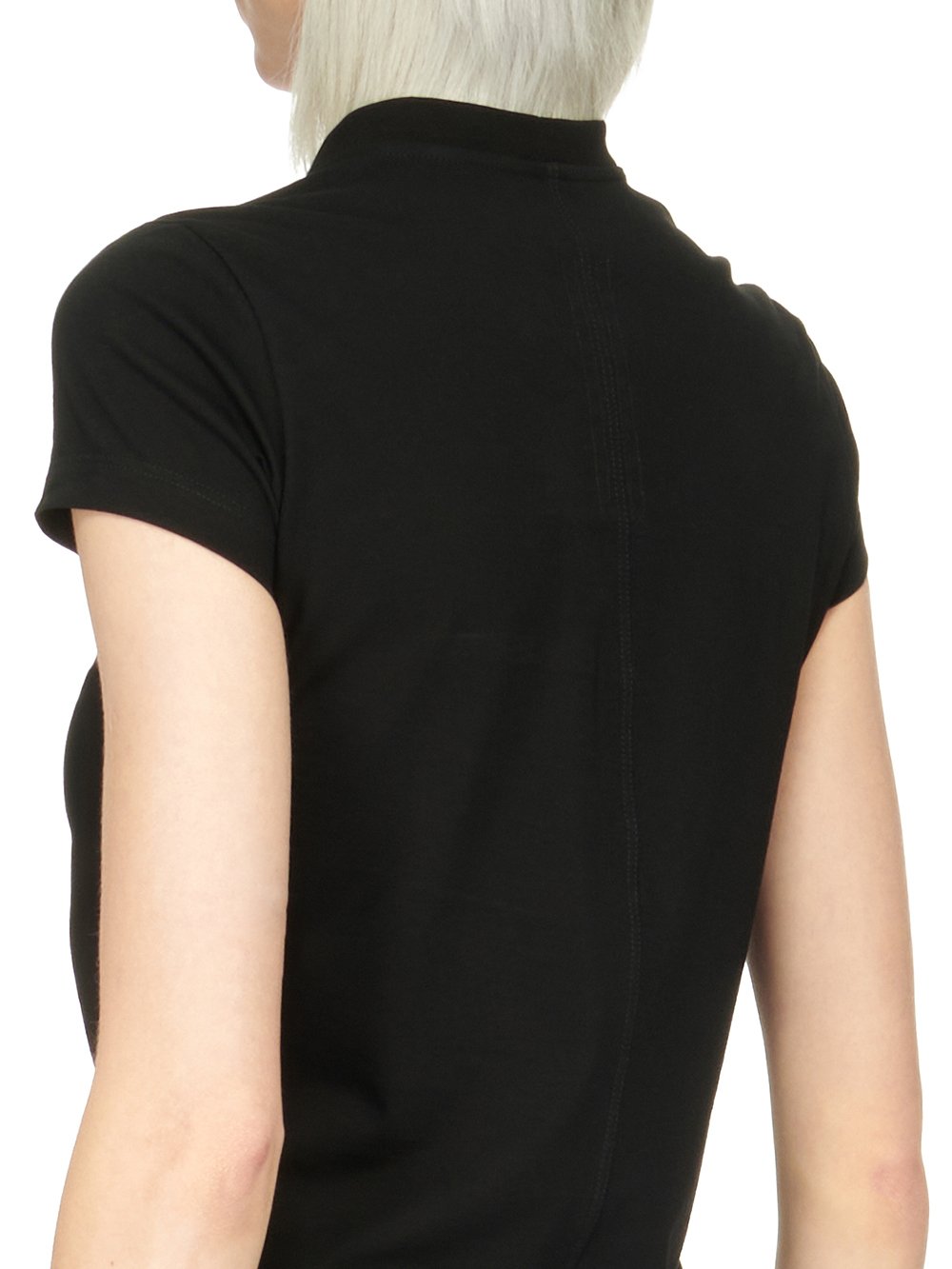 RICK OWENS FW23 LUXOR COMBO JERSEY T IN  BLACK CLASSIC COTTON JERSEY