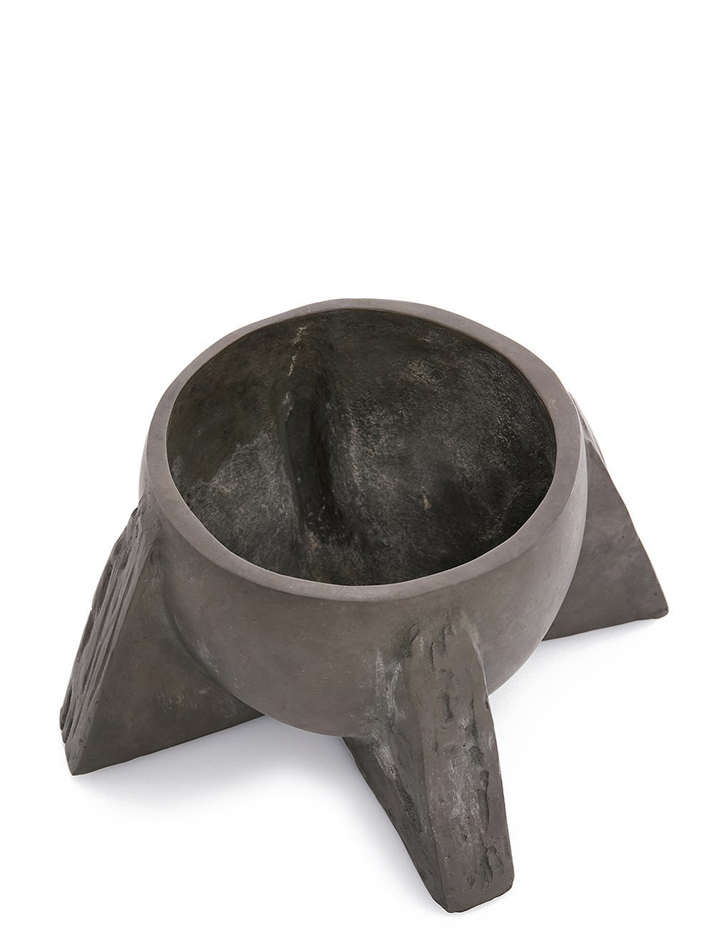 RICK OWENS COUPE IN NITRATE BRONZE HAS AN HALF-OVAL SHAPE, FEATURES FOUR LEGS AND SLIGHTLY IRREGULAR SURFACE.