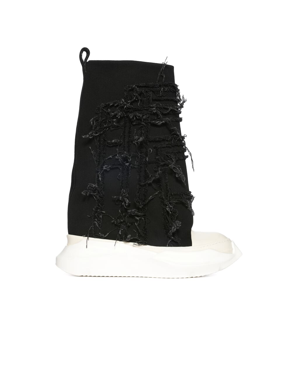 DRKSHDW FW23 LUXOR SLASHED FOGACHINE SNEAKS IN BLACK 13OZ SLASH DENIM