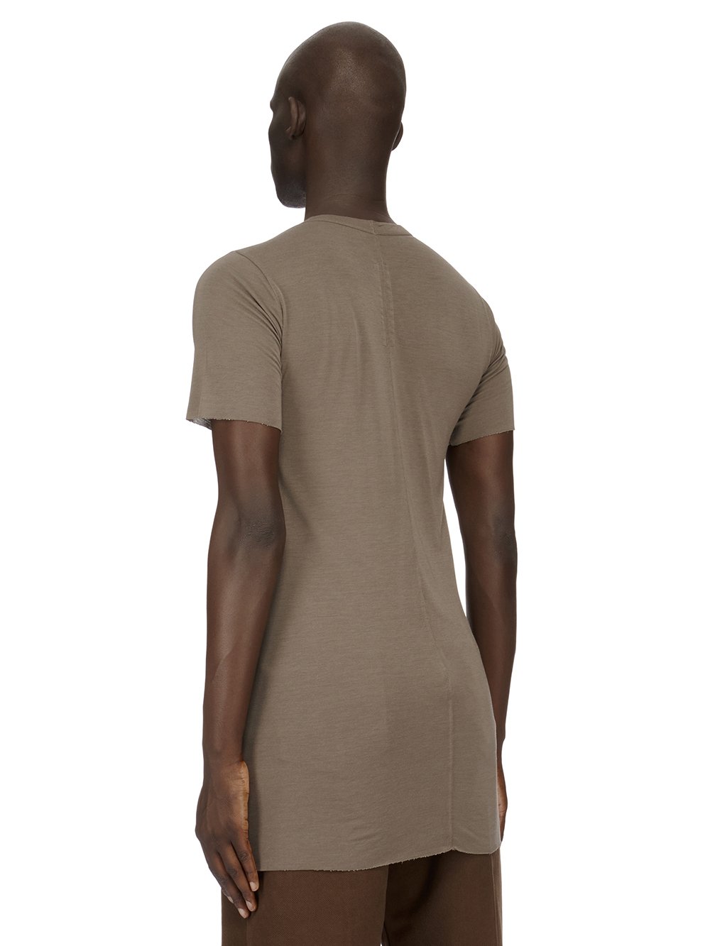 RICK OWENS FW23 LUXOR BASIC SS T IN DUST GREY VISCOSE SILK JERSEY