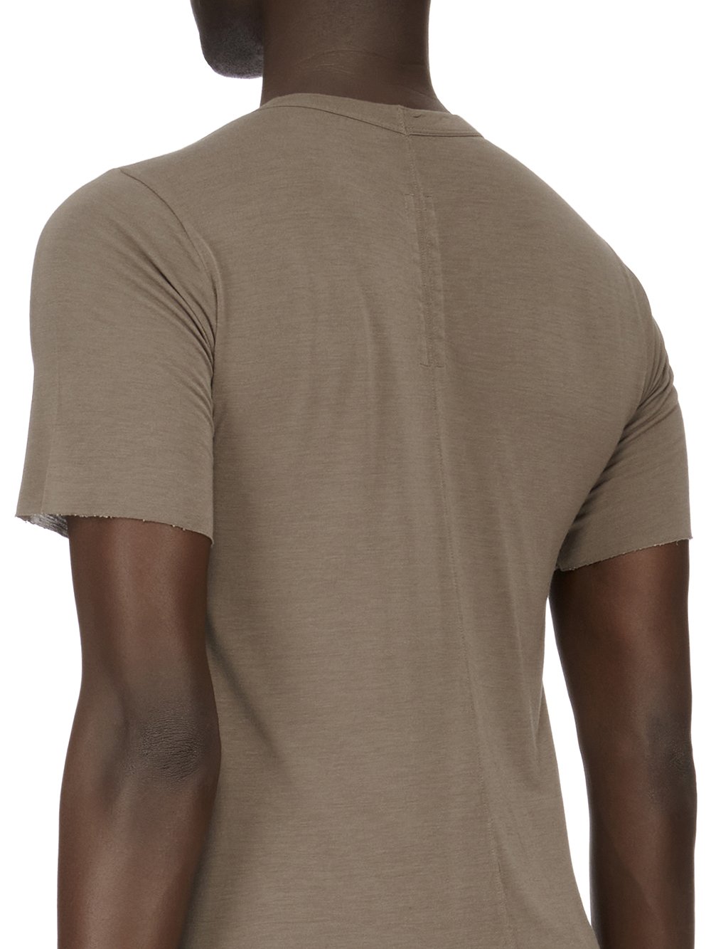 RICK OWENS FW23 LUXOR BASIC SS T IN DUST GREY VISCOSE SILK JERSEY