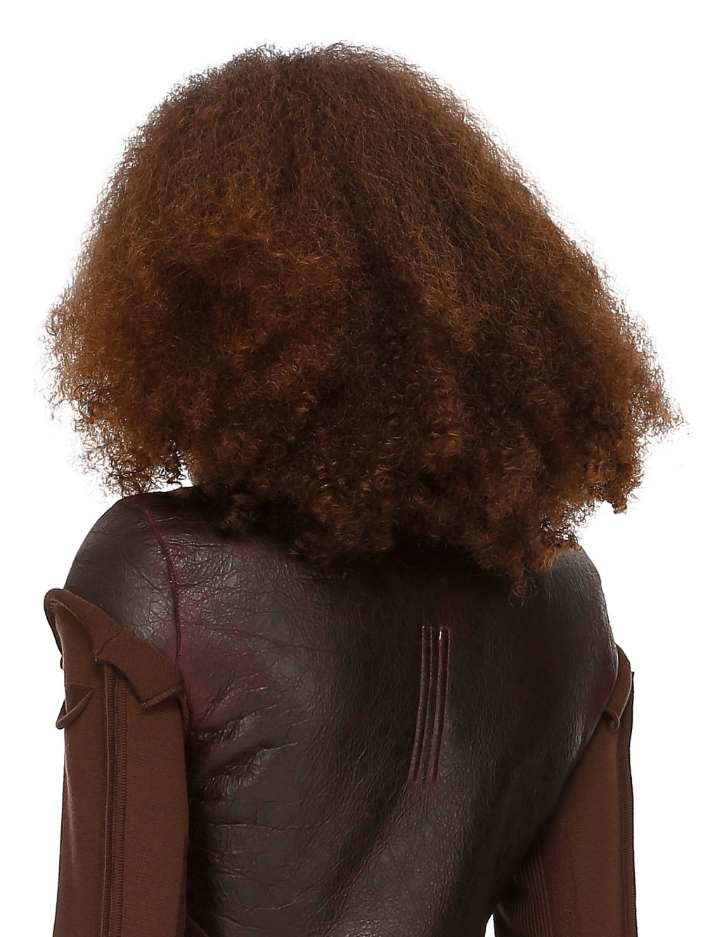 RICK OWENS FW23 LUXOR NASKA BIKER IN AMETHYST AND BROWN BUTTER LAMB SHEARLING