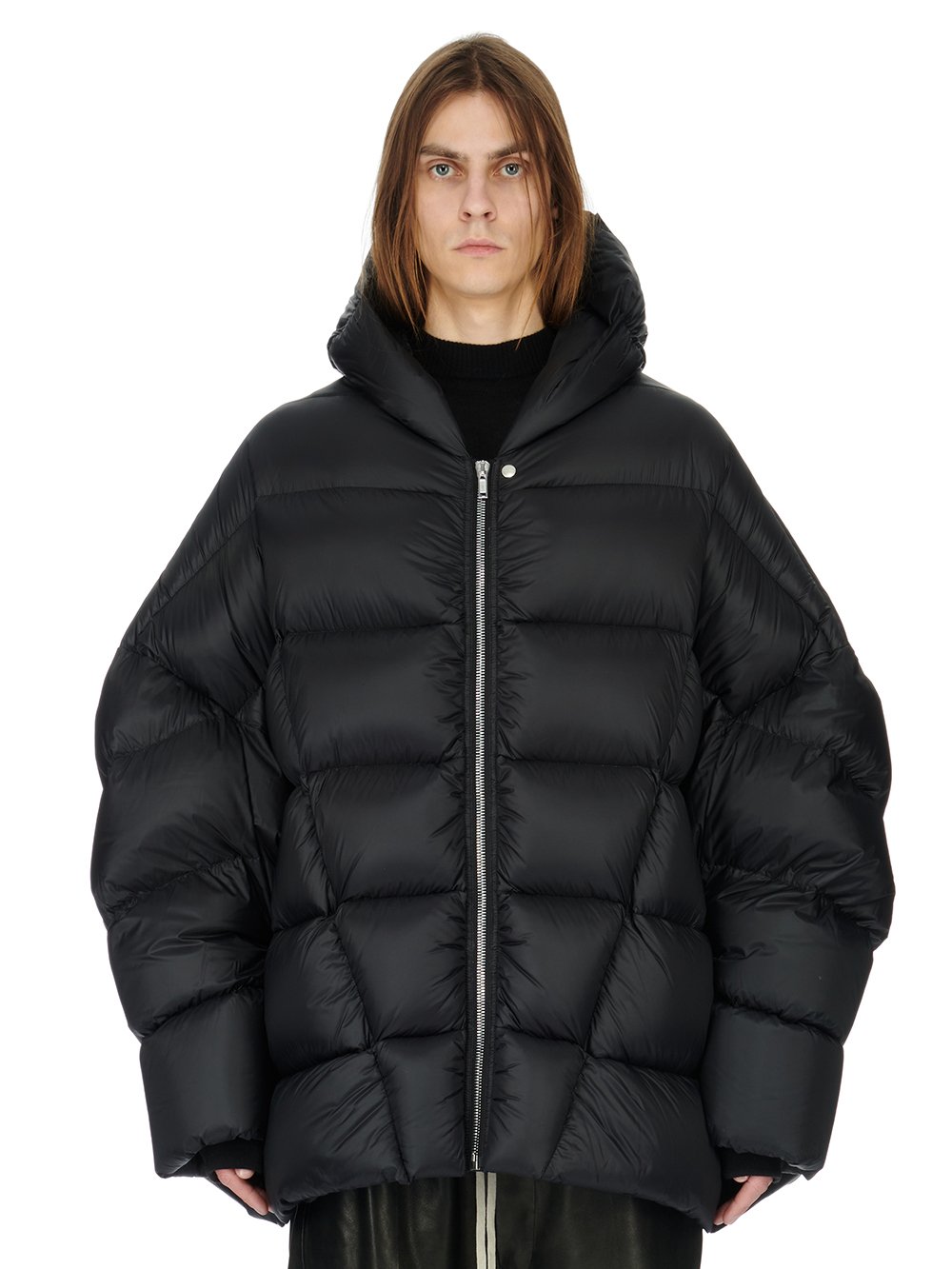 RICK OWENS FW23 LUXOR DUVET JUMBO PETER IN BLACK RECYCLED NYLON