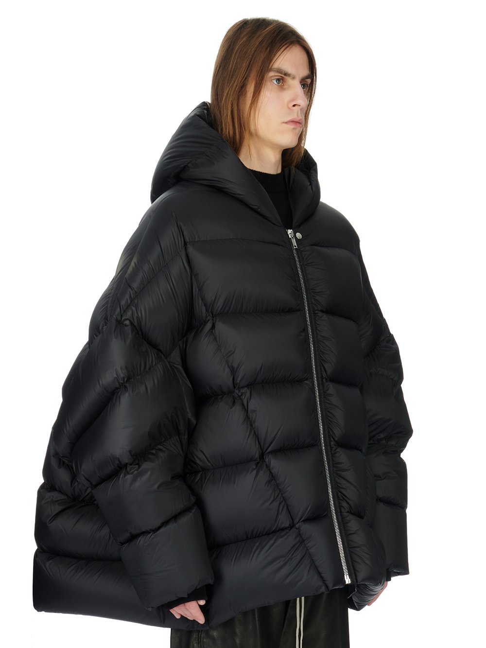 RICK OWENS FW23 LUXOR DUVET JUMBO PETER IN BLACK RECYCLED NYLON