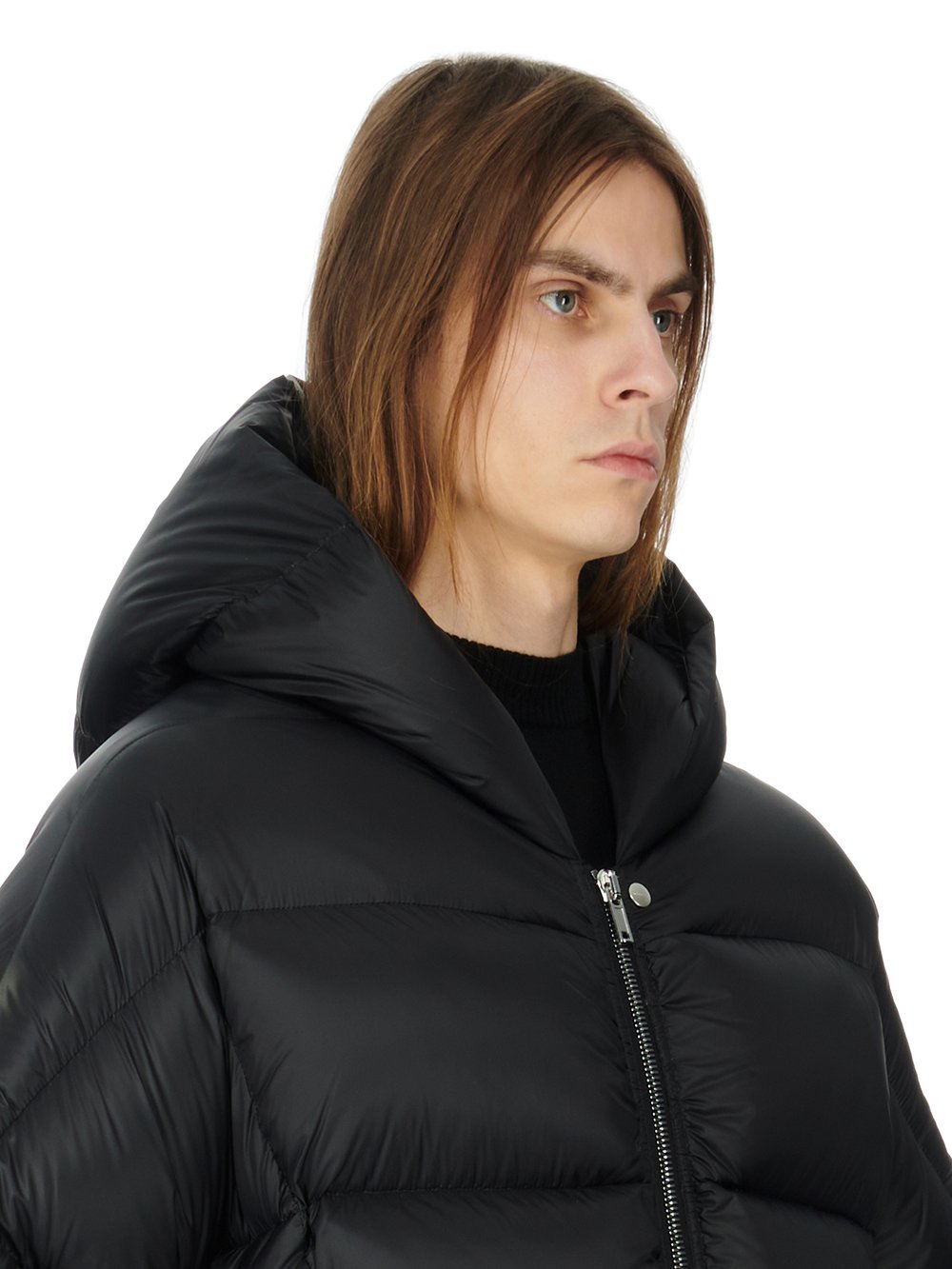 RICK OWENS FW23 LUXOR DUVET JUMBO PETER IN BLACK RECYCLED NYLON