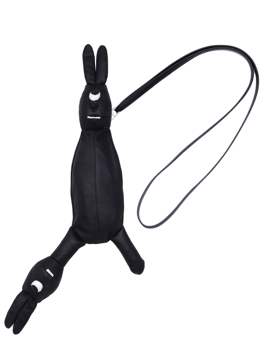 RICK OWENS HUN SIAMESE BUNNY IN BLACK LAMB LEATHER