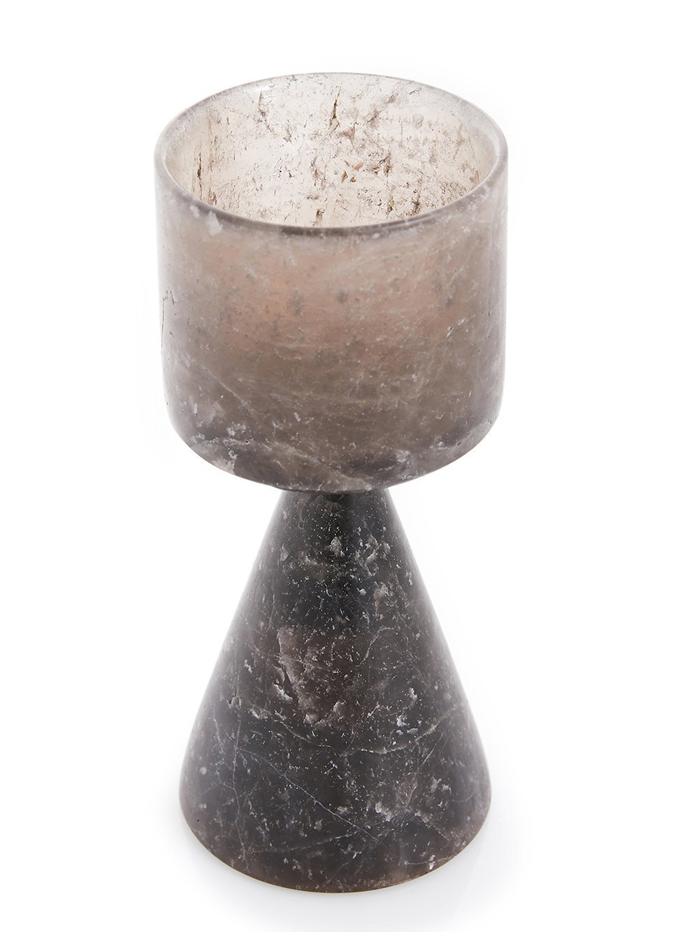 RICK OWENS CHALICE IN BLACK ROCK CRYSTAL