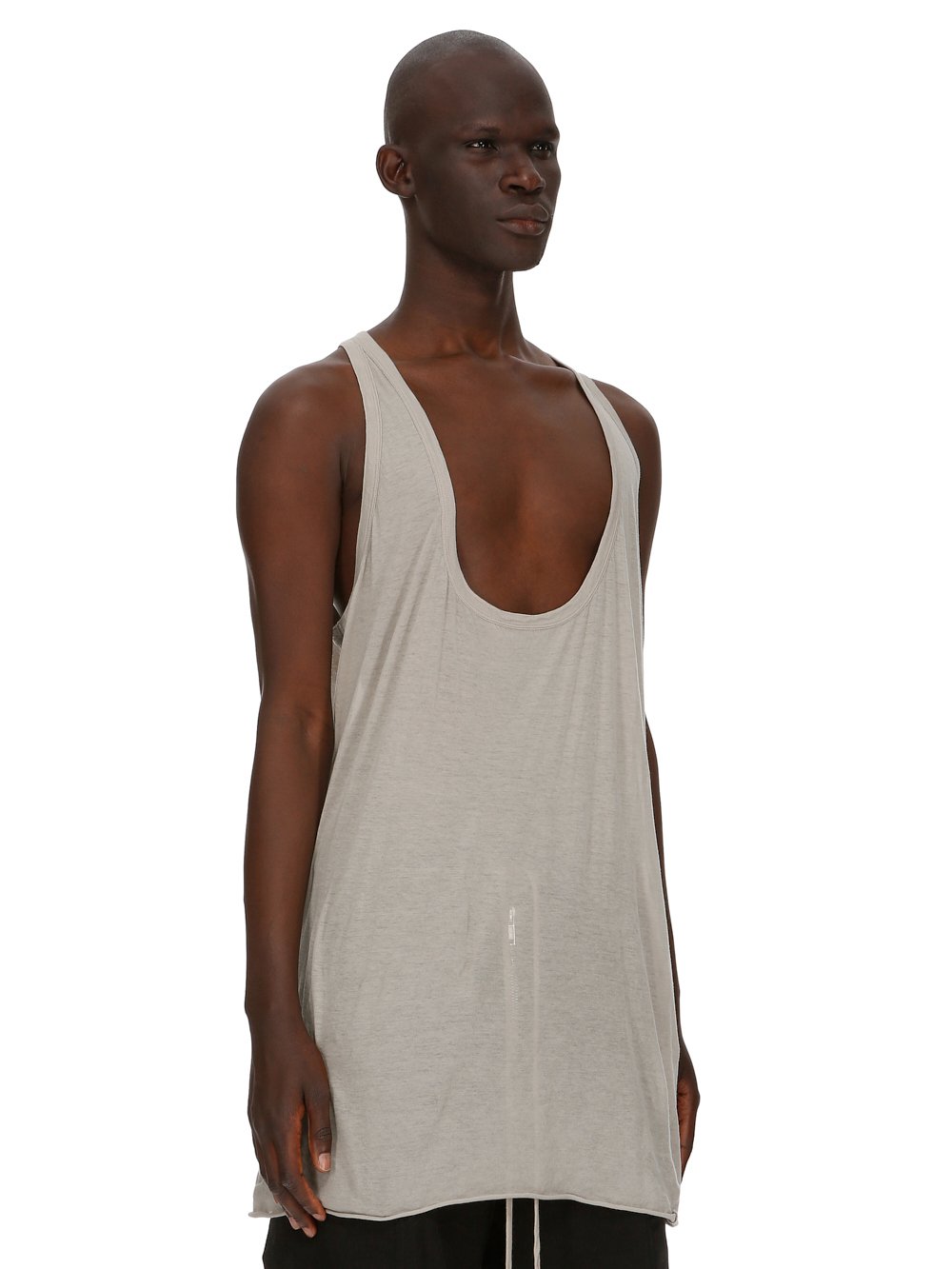 RICK OWENS FW23 LUXOR FOG TANK IN PEARL UNSTABLE COTTON