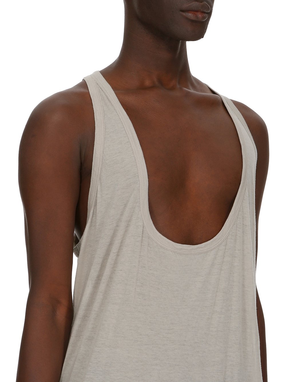 RICK OWENS FW23 LUXOR FOG TANK IN PEARL UNSTABLE COTTON