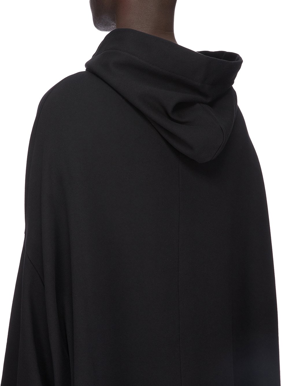 CHAMPION X RICK OWENS FLYPROOF TUNIC IN BLACK COMPACT COTTON FELPA