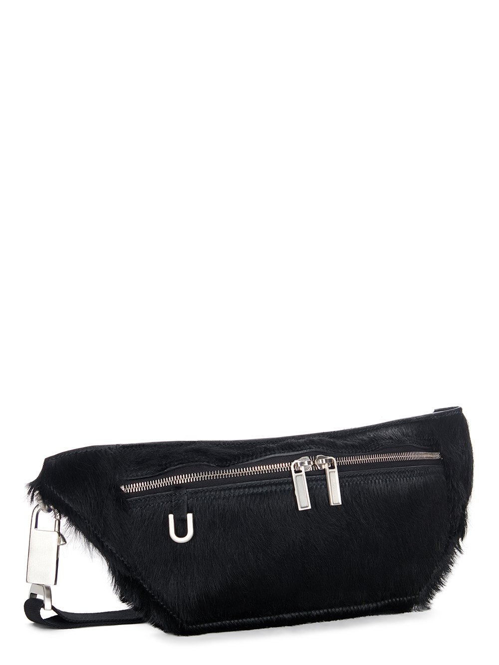 RICK OWENS FW23 LUXOR GEO BUMBAG IN LONG HAIR PONY