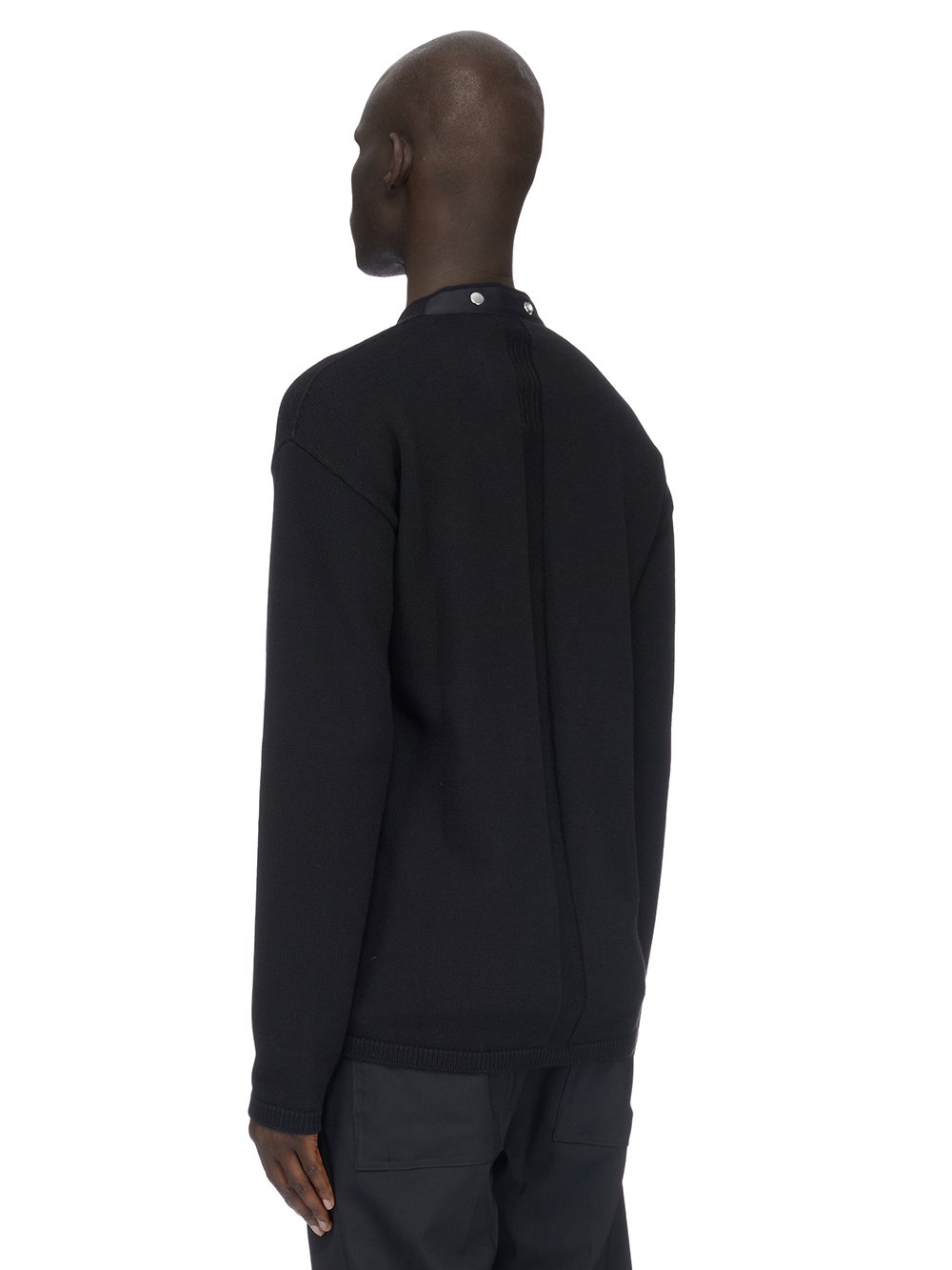 RICK OWENS FW23 LUXOR PETER CARDIGAN IN  BLACK LIGHTWEIGHT RASATO KNIT