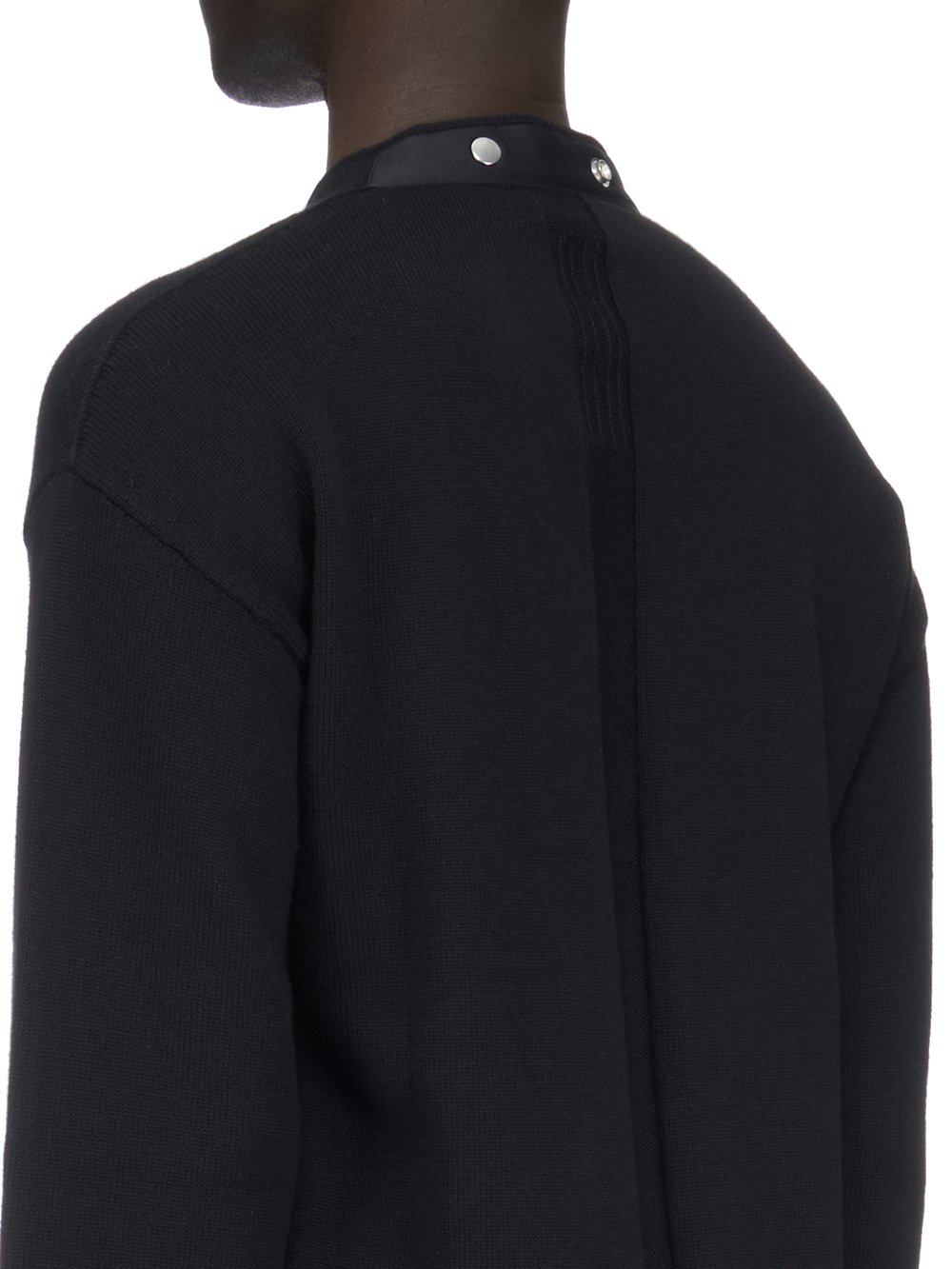 RICK OWENS FW23 LUXOR PETER CARDIGAN IN  BLACK LIGHTWEIGHT RASATO KNIT